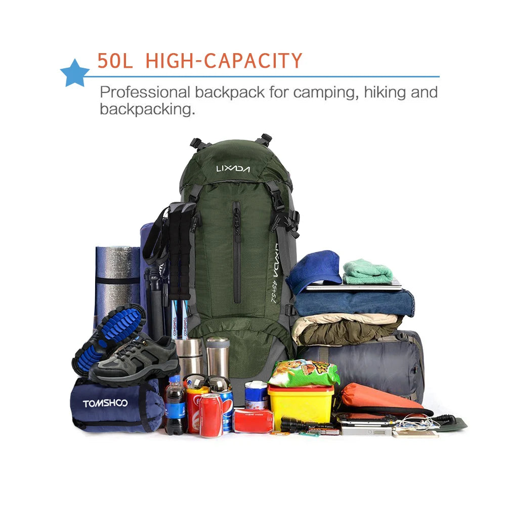 50L-70L SummitTrail Adventure Waterproof Hiking Backpack Pro